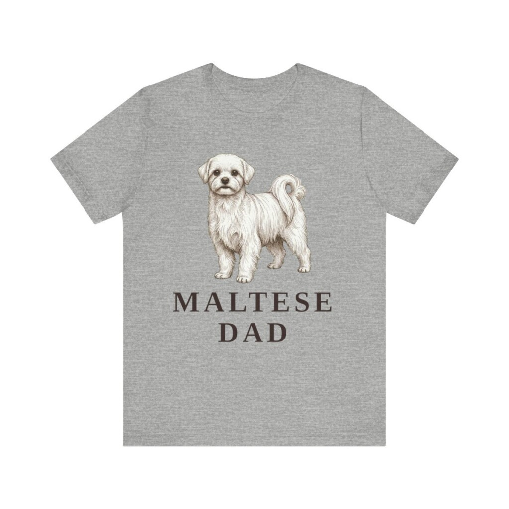 Maltese Dad Shirt, Vintage Dog Sketch Tee, Dog Dad Gift