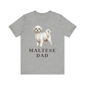 Maltese Dad Shirt, Vintage Dog Sketch Tee, Dog Dad Gift