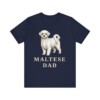 Maltese Dad Shirt, Vintage Dog Sketch Tee, Dog Dad Gift