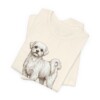 Maltese Dad Shirt, Vintage Dog Sketch Tee, Dog Dad Gift