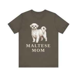 Maltese Mom Shirt, Vintage Dog Sketch Tee, Dog Mom Gift