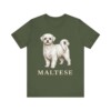Maltese Lover Shirt, Vintage Dog Sketch Tee, Dog Lover Gift