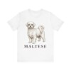 Maltese Lover Shirt, Vintage Dog Sketch Tee, Dog Lover Gift