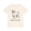 Maltese Lover Shirt, Vintage Dog Sketch Tee, Dog Lover Gift