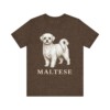 Maltese Lover Shirt, Vintage Dog Sketch Tee, Dog Lover Gift
