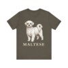 Maltese Lover Shirt, Vintage Dog Sketch Tee, Dog Lover Gift