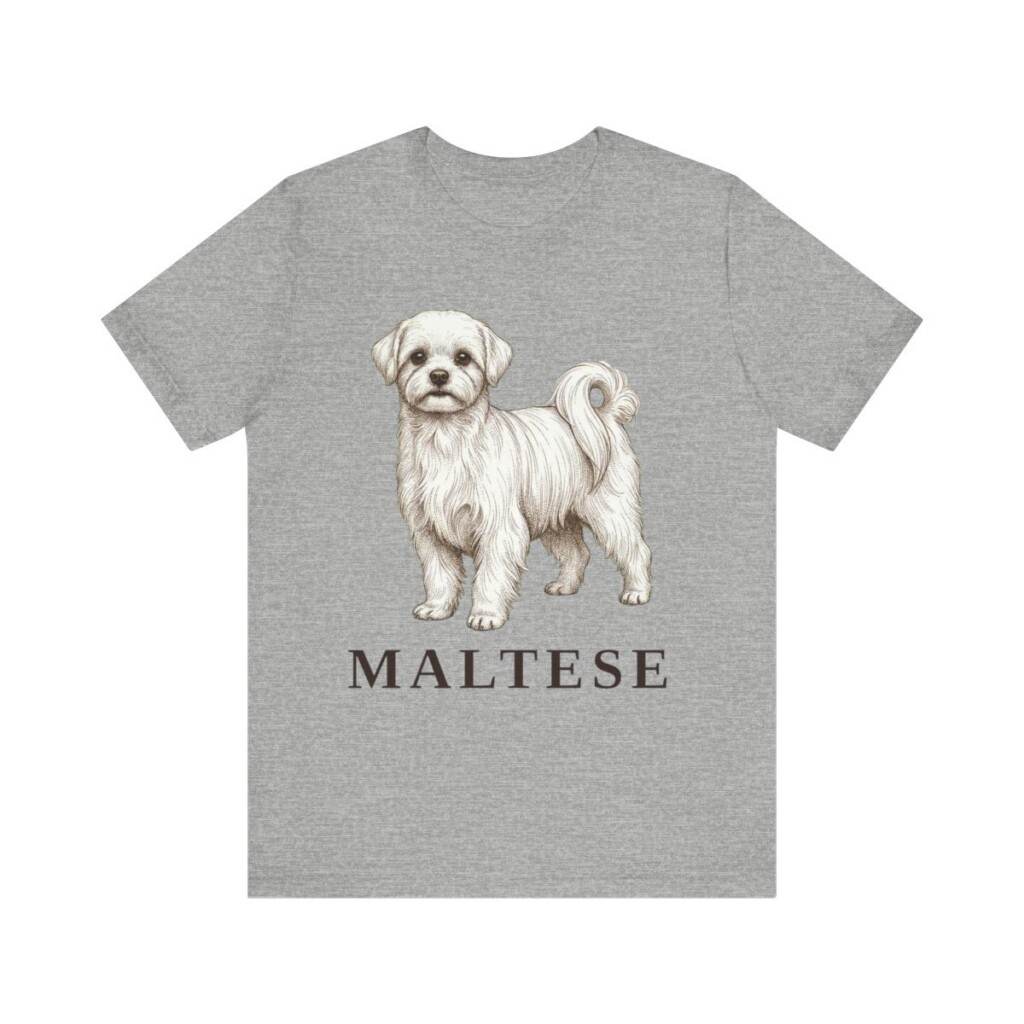 Maltese Lover Shirt, Vintage Dog Sketch Tee, Dog Lover Gift