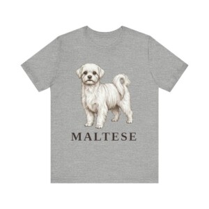 Maltese Lover Shirt, Vintage Dog Sketch Tee, Dog Lover Gift