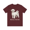Maltese Lover Shirt, Vintage Dog Sketch Tee, Dog Lover Gift