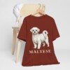 Maltese Lover Shirt, Vintage Dog Sketch Tee, Dog Lover Gift