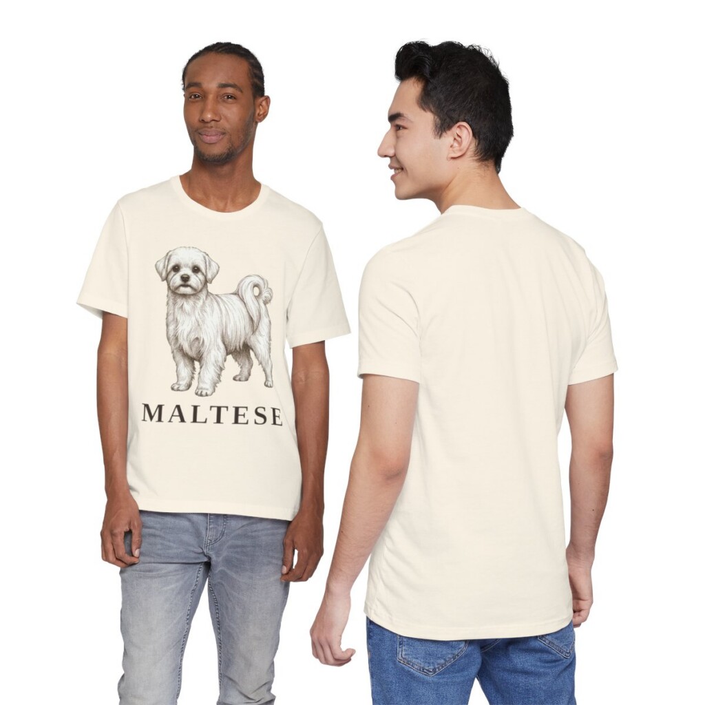 Maltese Lover Shirt, Vintage Dog Sketch Tee, Dog Lover Gift