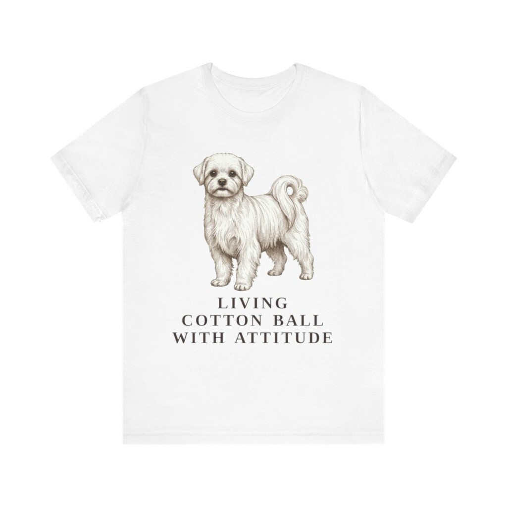 Maltese Humor Shirt, Vintage Dog Sketch Tee, Dog Humor Gift
