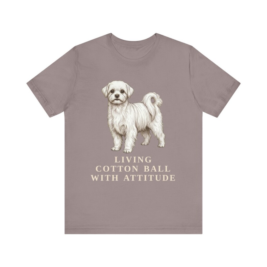 Maltese Humor Shirt, Vintage Dog Sketch Tee, Dog Humor Gift