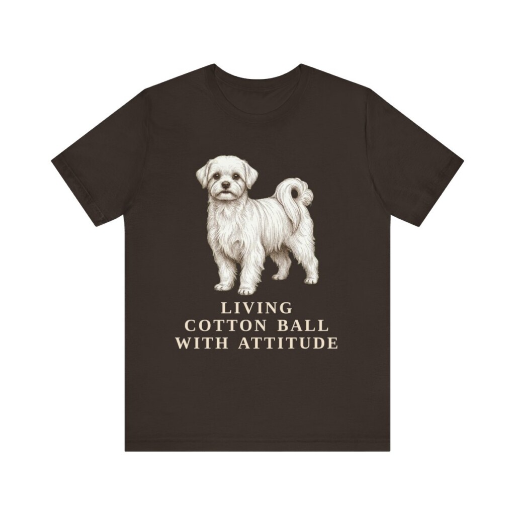 Maltese Humor Shirt, Vintage Dog Sketch Tee, Dog Humor Gift
