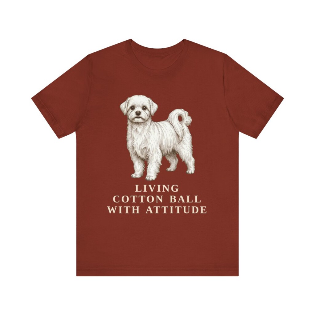 Maltese Humor Shirt, Vintage Dog Sketch Tee, Dog Humor Gift