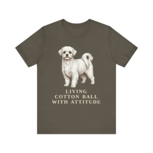Maltese Humor Shirt, Vintage Dog Sketch Tee, Dog Humor Gift