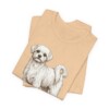 Maltese Humor Shirt, Vintage Dog Sketch Tee, Dog Humor Gift