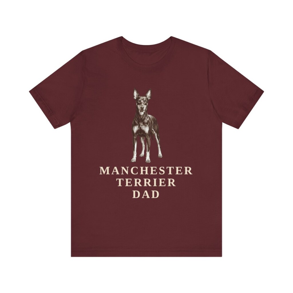 Manchester Terrier Dad Shirt, Vintage Dog Sketch Tee, Dog Dad Gift