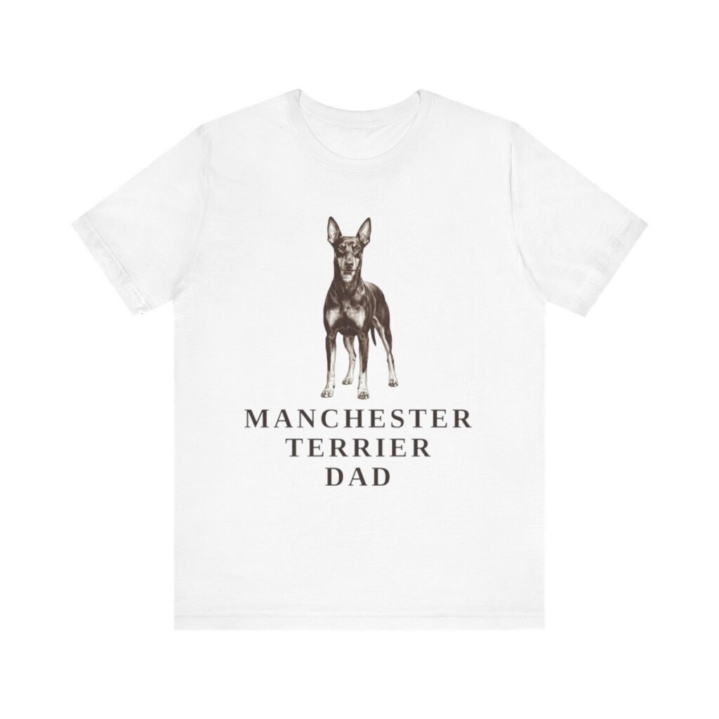 Manchester Terrier Dad Shirt, Vintage Dog Sketch Tee, Dog Dad Gift