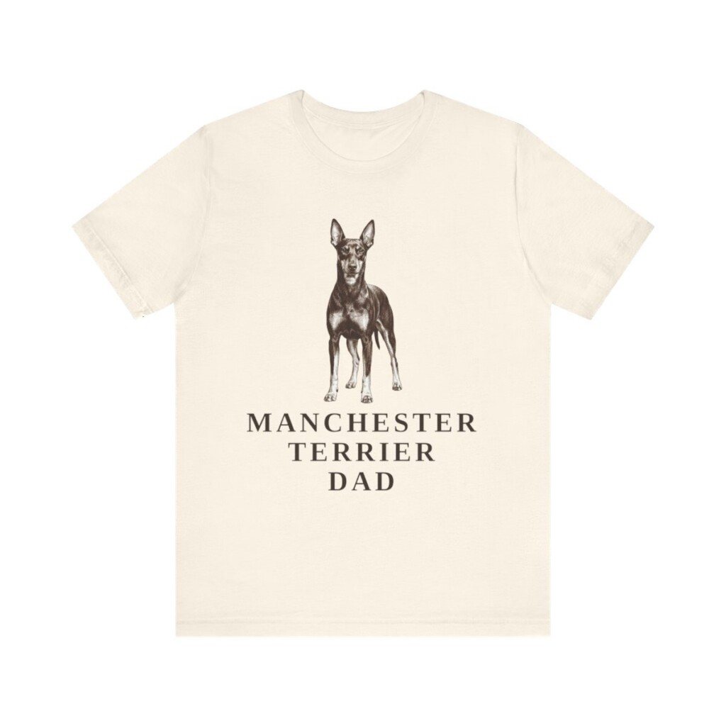 Manchester Terrier Dad Shirt, Vintage Dog Sketch Tee, Dog Dad Gift