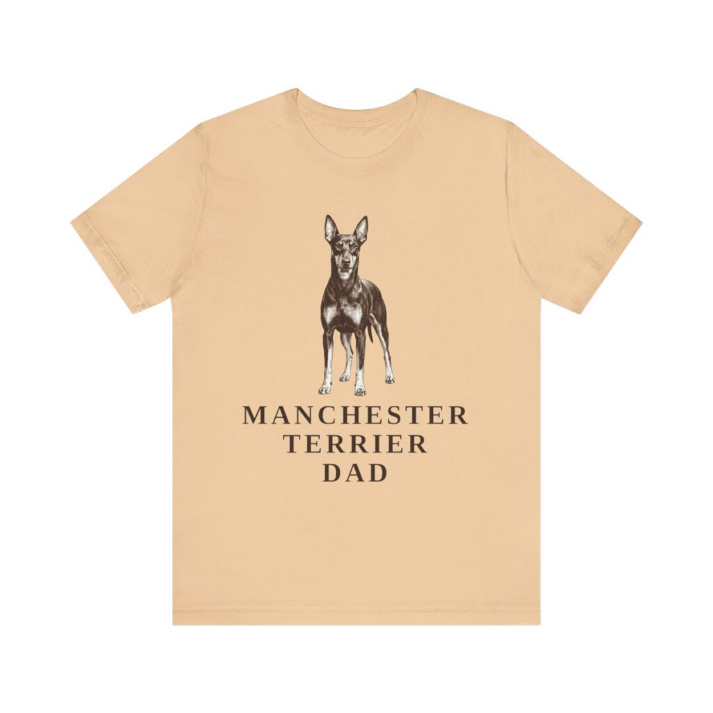 Manchester Terrier Dad Shirt, Vintage Dog Sketch Tee, Dog Dad Gift