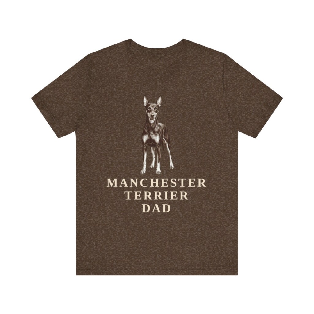 Manchester Terrier Dad Shirt, Vintage Dog Sketch Tee, Dog Dad Gift
