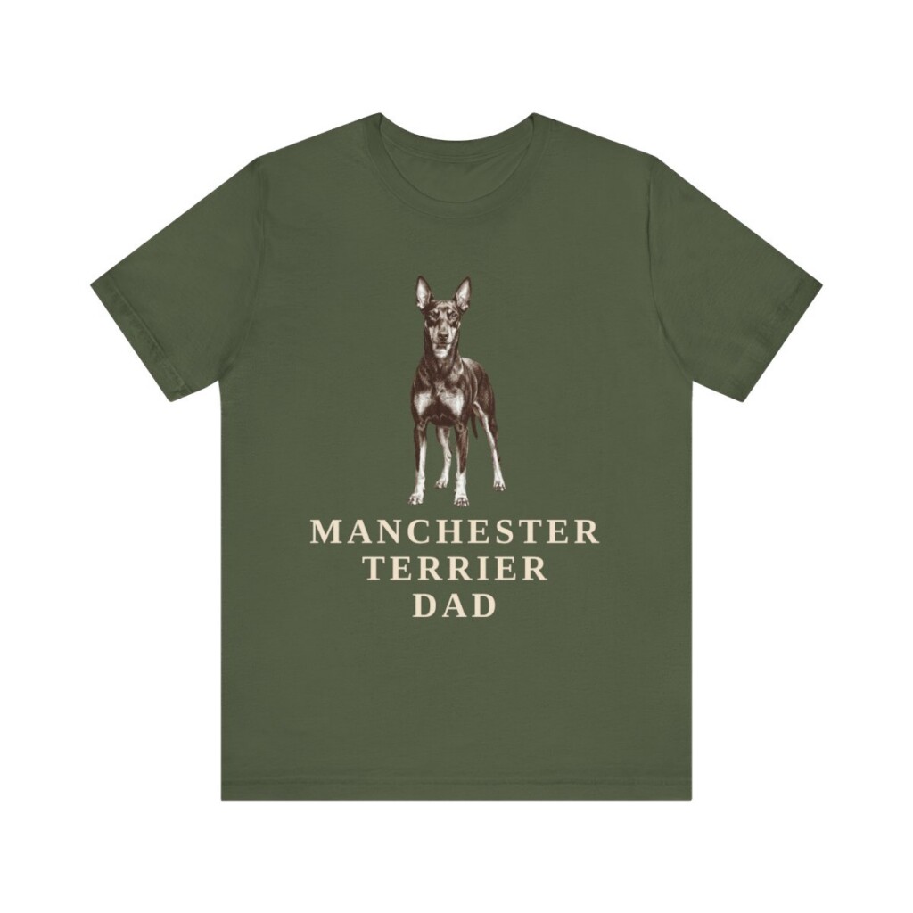 Manchester Terrier Dad Shirt, Vintage Dog Sketch Tee, Dog Dad Gift