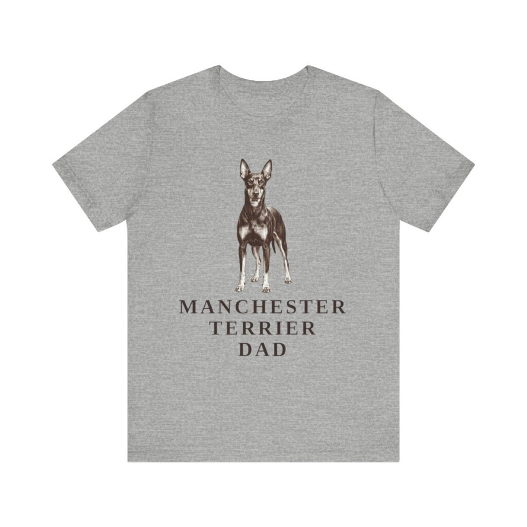 Manchester Terrier Dad Shirt, Vintage Dog Sketch Tee, Dog Dad Gift