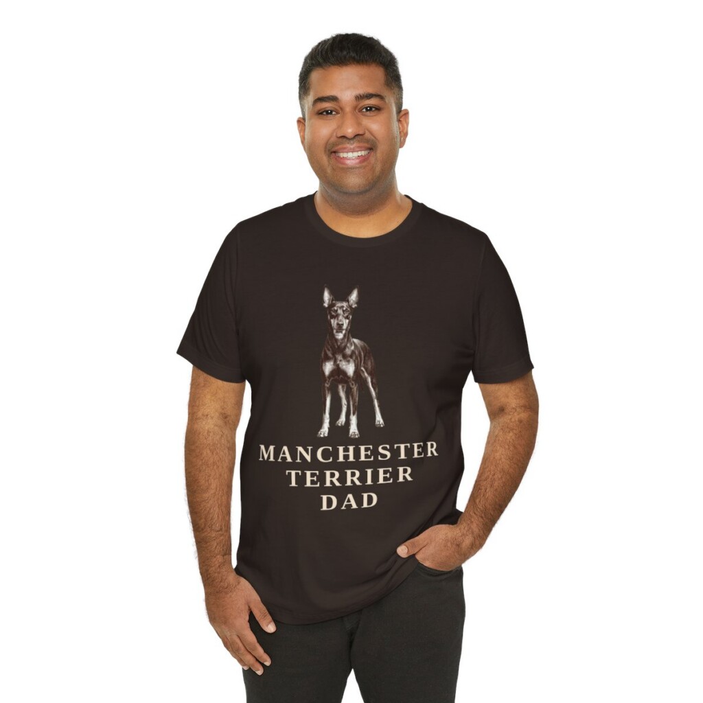 Manchester Terrier Dad Shirt, Vintage Dog Sketch Tee, Dog Dad Gift