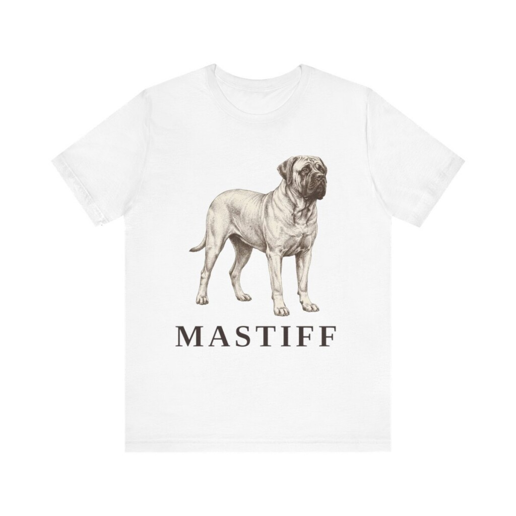 Mastiff Lover Shirt, Vintage Dog Sketch Tee, Dog Lover Gift