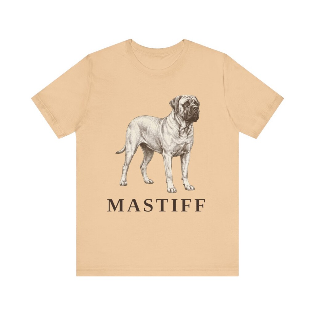 Mastiff Lover Shirt, Vintage Dog Sketch Tee, Dog Lover Gift
