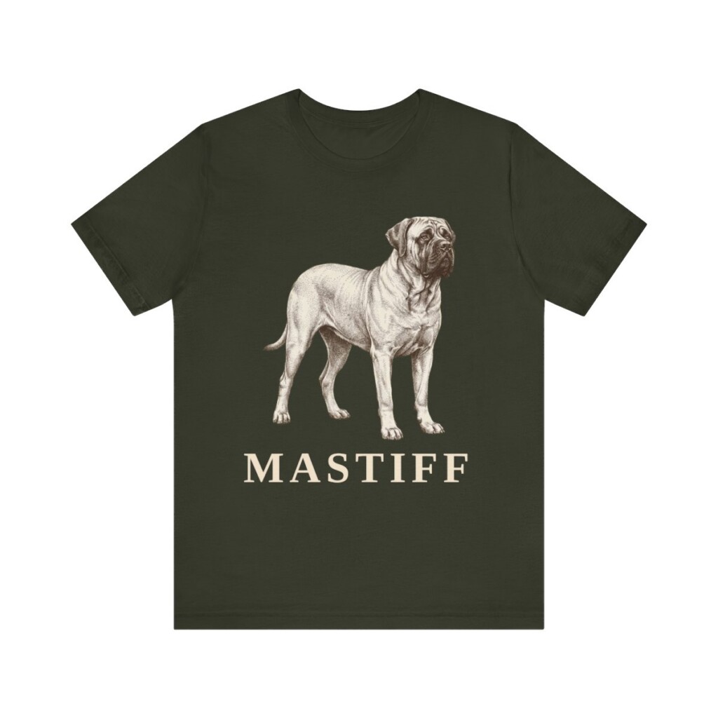 Mastiff Lover Shirt, Vintage Dog Sketch Tee, Dog Lover Gift