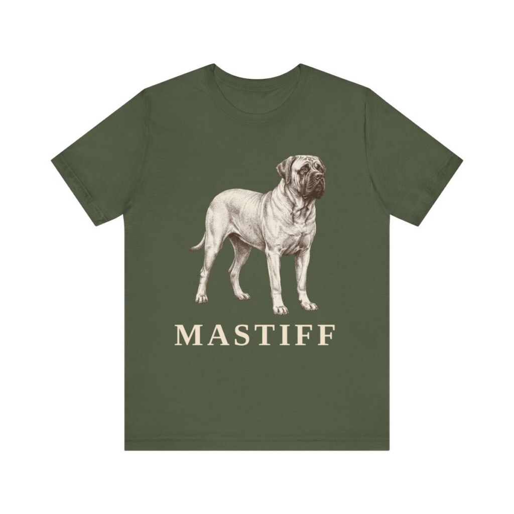 Mastiff Lover Shirt, Vintage Dog Sketch Tee, Dog Lover Gift
