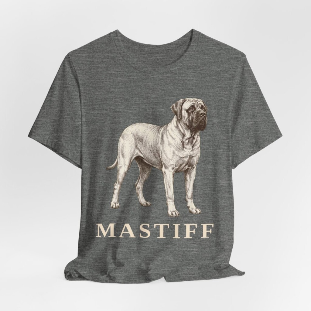 Mastiff Lover Shirt, Vintage Dog Sketch Tee, Dog Lover Gift