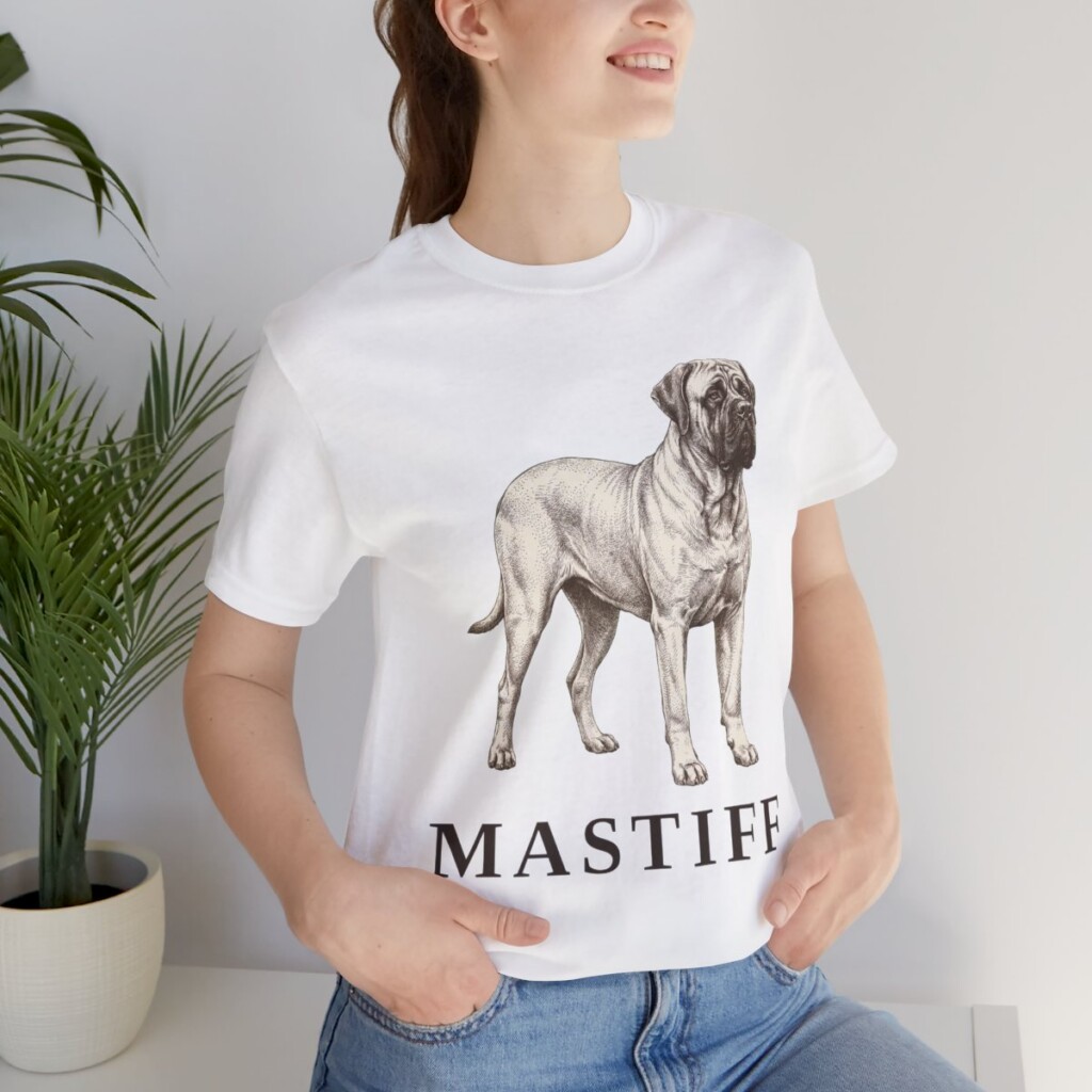 Mastiff Lover Shirt, Vintage Dog Sketch Tee, Dog Lover Gift