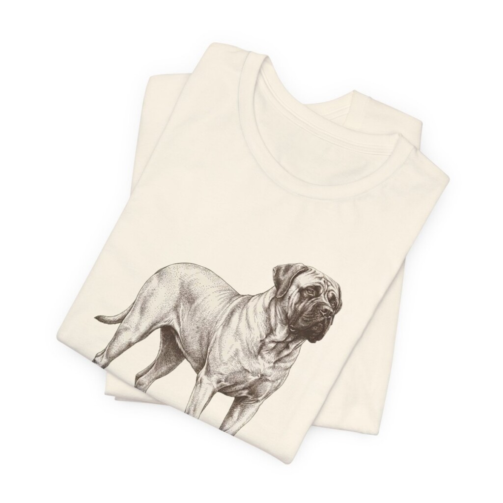 Mastiff Humor Shirt, Vintage Dog Sketch Tee, Dog Humor Gift