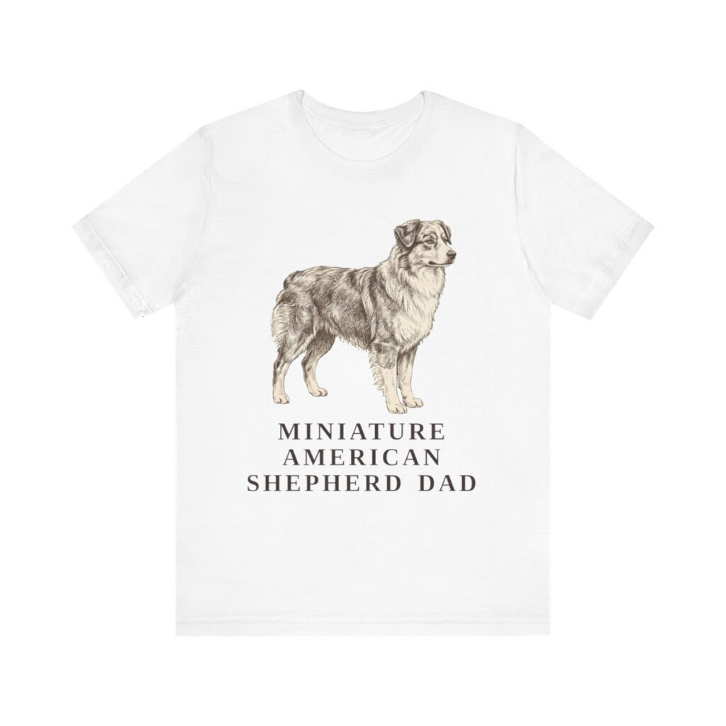 Miniature American Shepherd Dad Shirt, Vintage Dog Sketch Tee, Dog Dad Gift