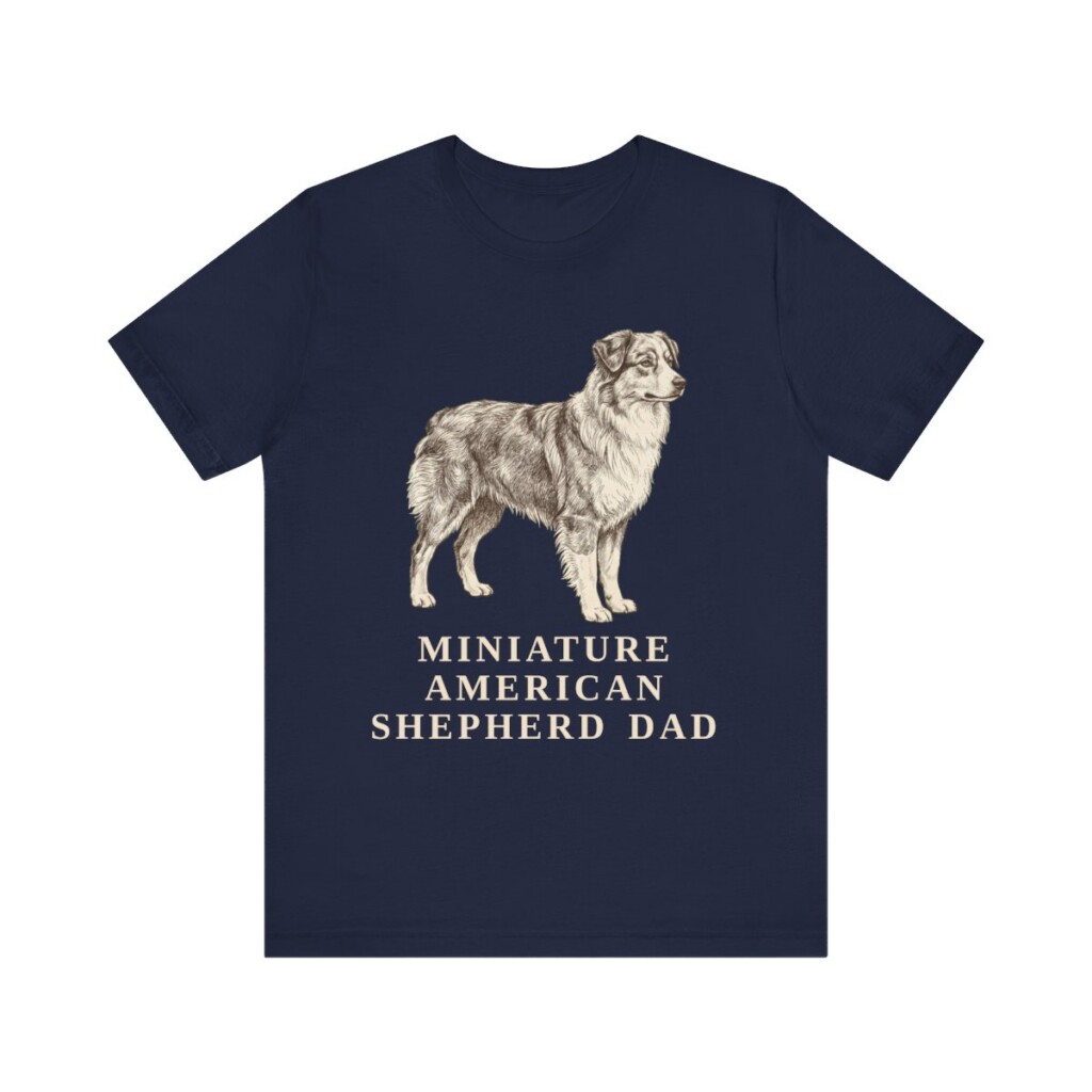 Miniature American Shepherd Dad Shirt, Vintage Dog Sketch Tee, Dog Dad Gift