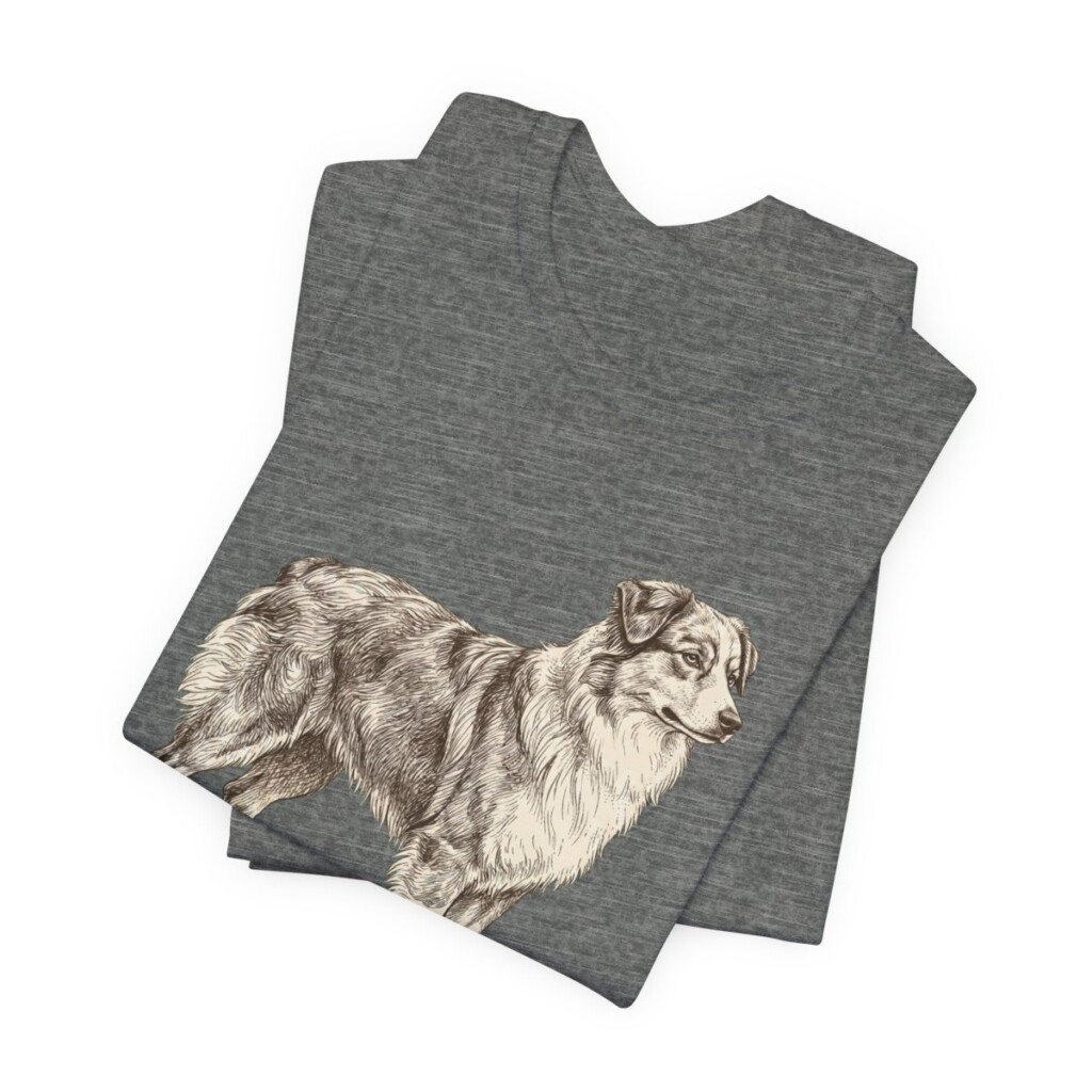 Miniature American Shepherd Dad Shirt, Vintage Dog Sketch Tee, Dog Dad Gift