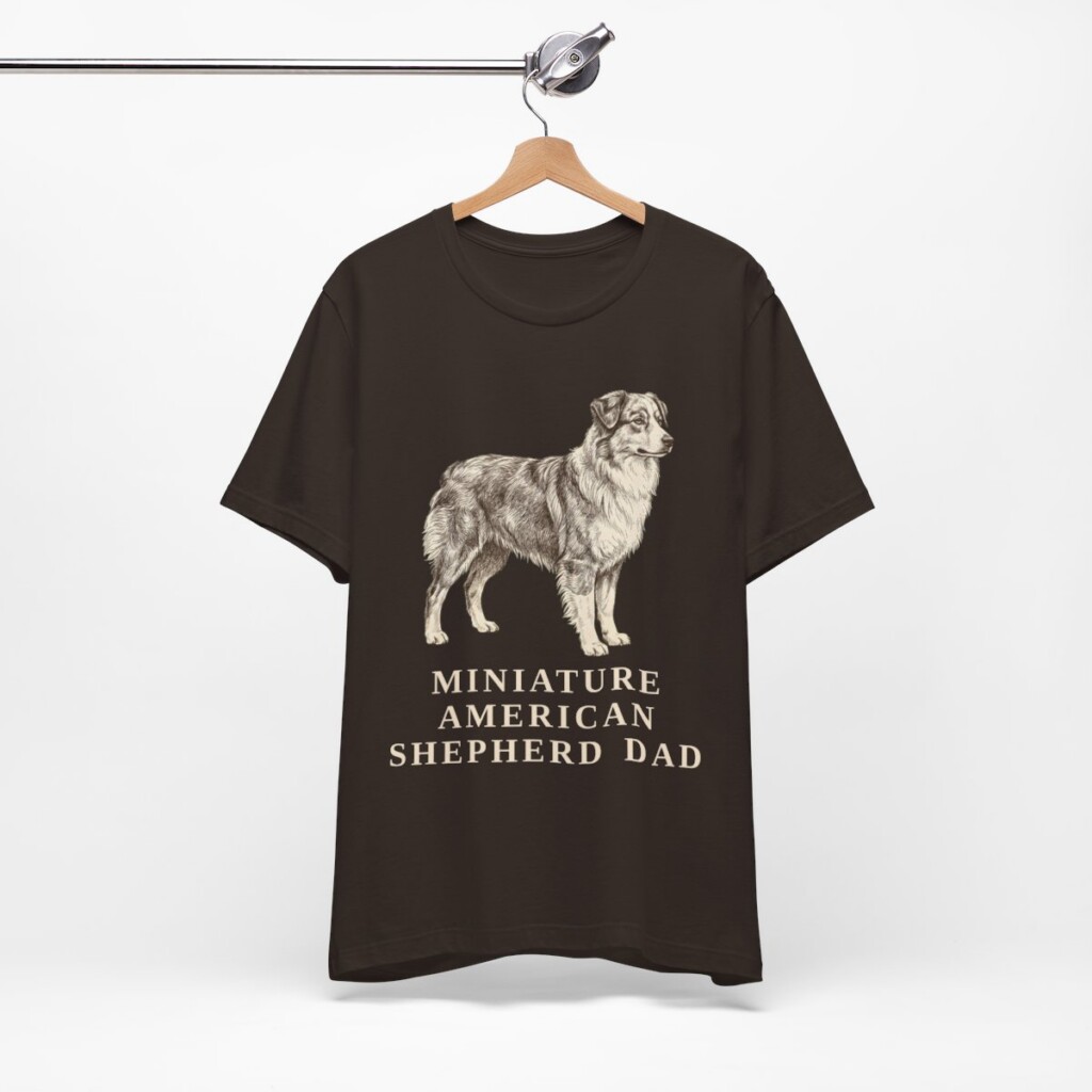 Miniature American Shepherd Dad Shirt, Vintage Dog Sketch Tee, Dog Dad Gift