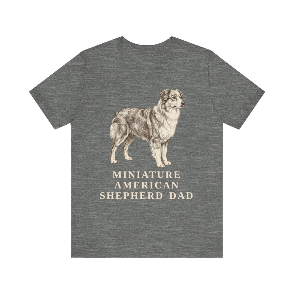 Miniature American Shepherd Dad Shirt, Vintage Dog Sketch Tee, Dog Dad Gift