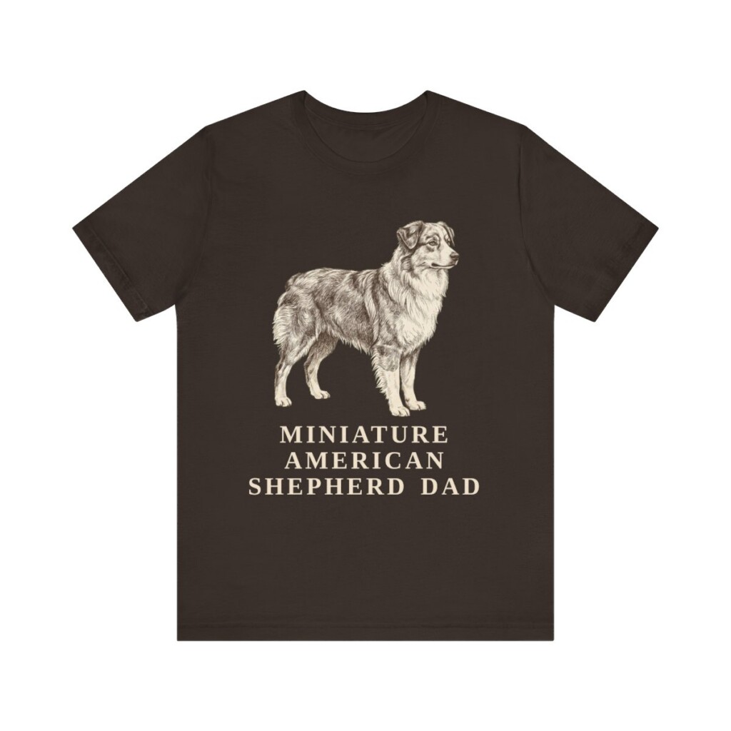 Miniature American Shepherd Dad Shirt, Vintage Dog Sketch Tee, Dog Dad Gift