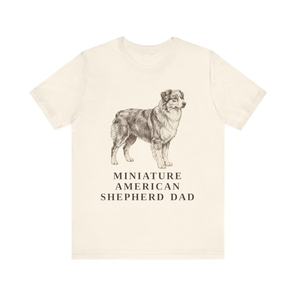 Miniature American Shepherd Dad Shirt, Vintage Dog Sketch Tee, Dog Dad Gift