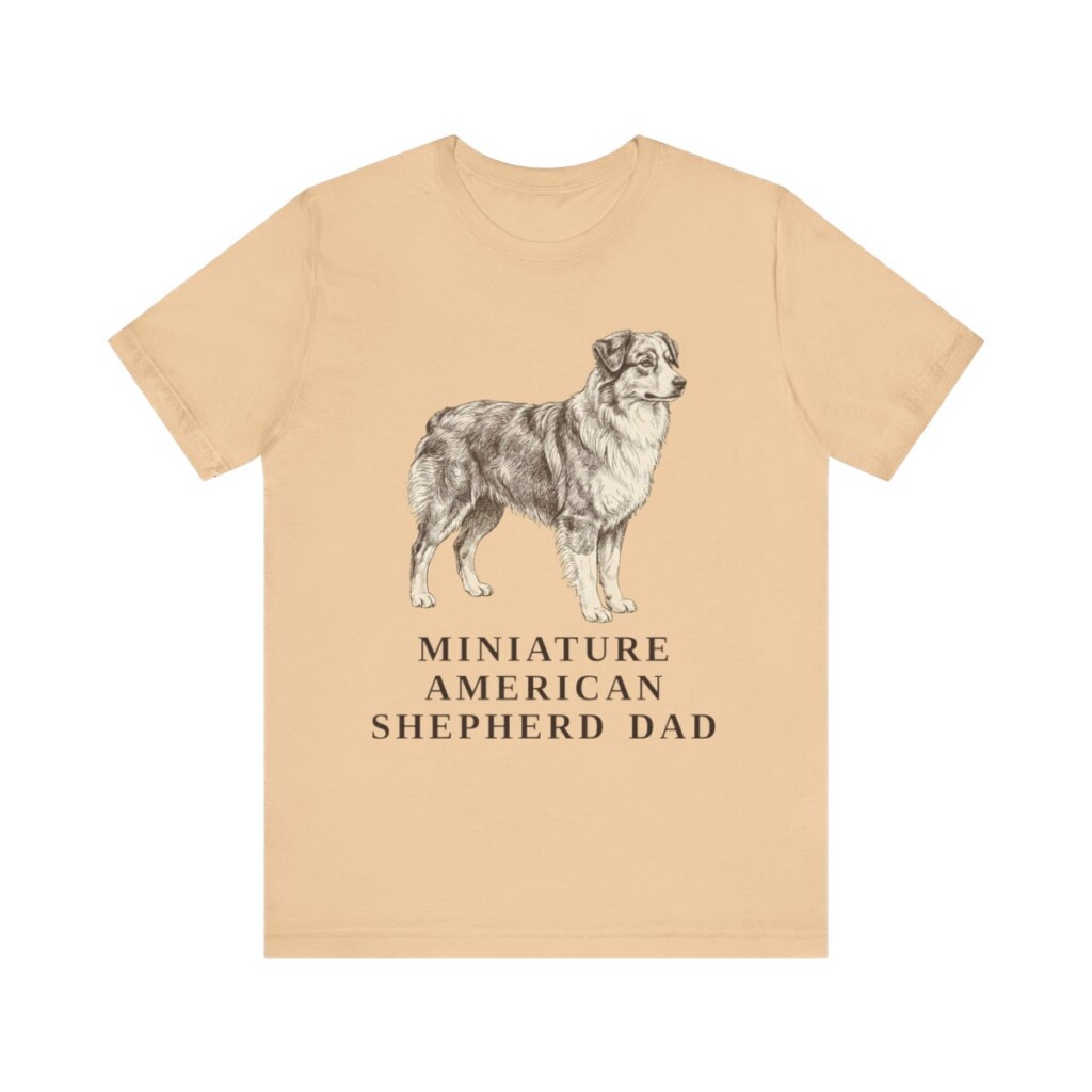 Miniature American Shepherd Dad Shirt, Vintage Dog Sketch Tee, Dog Dad Gift