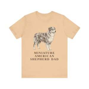 Miniature American Shepherd Dad Shirt, Vintage Dog Sketch Tee, Dog Dad Gift