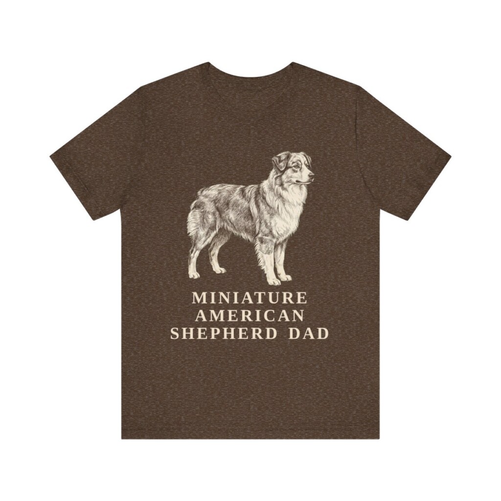 Miniature American Shepherd Dad Shirt, Vintage Dog Sketch Tee, Dog Dad Gift