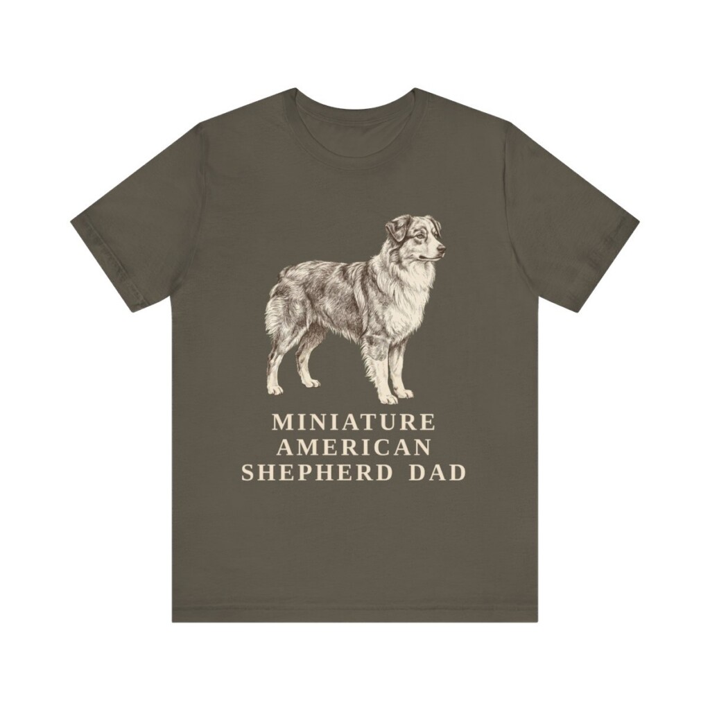 Miniature American Shepherd Dad Shirt, Vintage Dog Sketch Tee, Dog Dad Gift