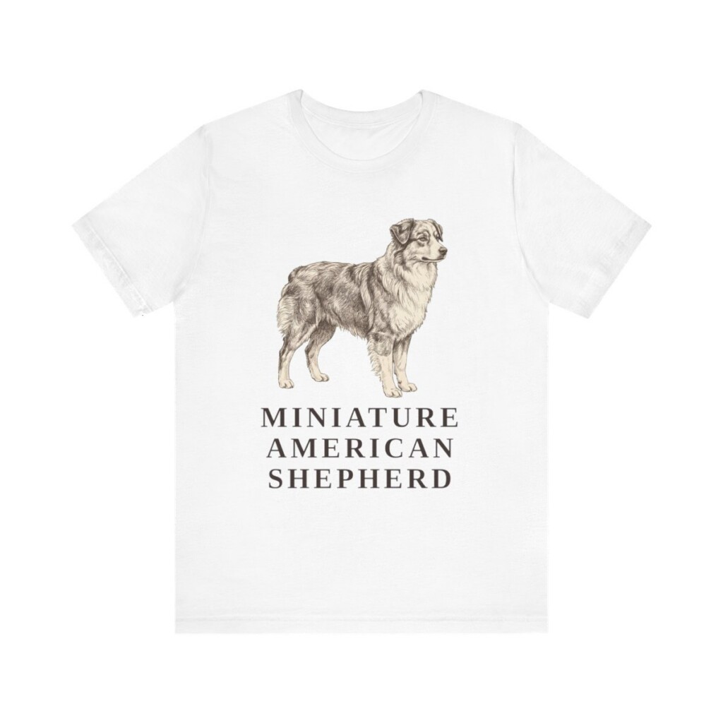 Miniature American Shepherd Lover Shirt, Vintage Dog Sketch Tee, Dog Lover Gift