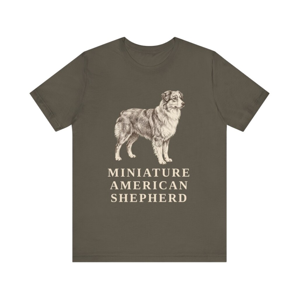 Miniature American Shepherd Lover Shirt, Vintage Dog Sketch Tee, Dog Lover Gift