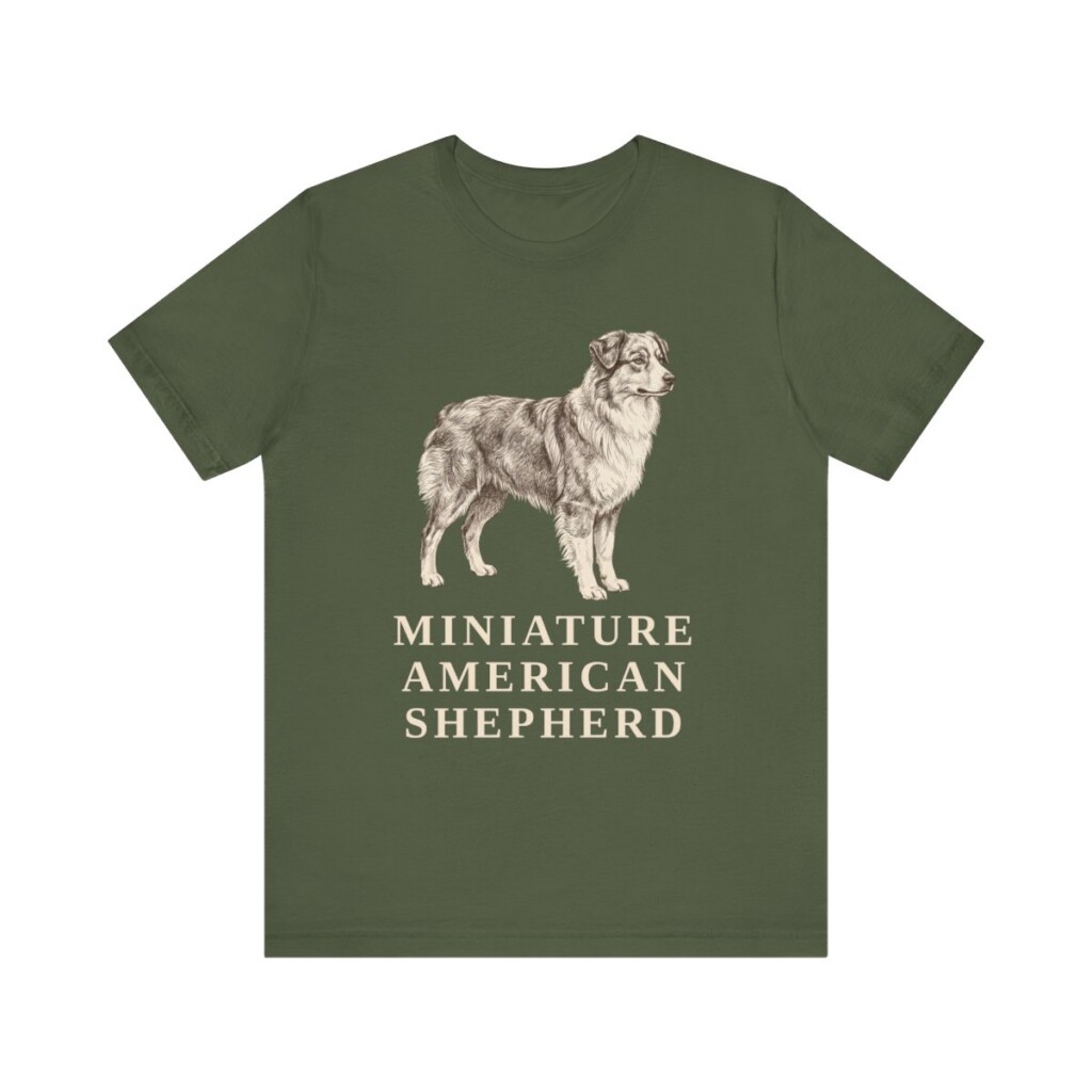 Miniature American Shepherd Lover Shirt, Vintage Dog Sketch Tee, Dog Lover Gift